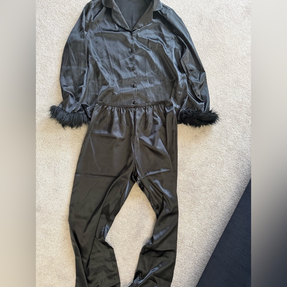 Black Satin Pajamas